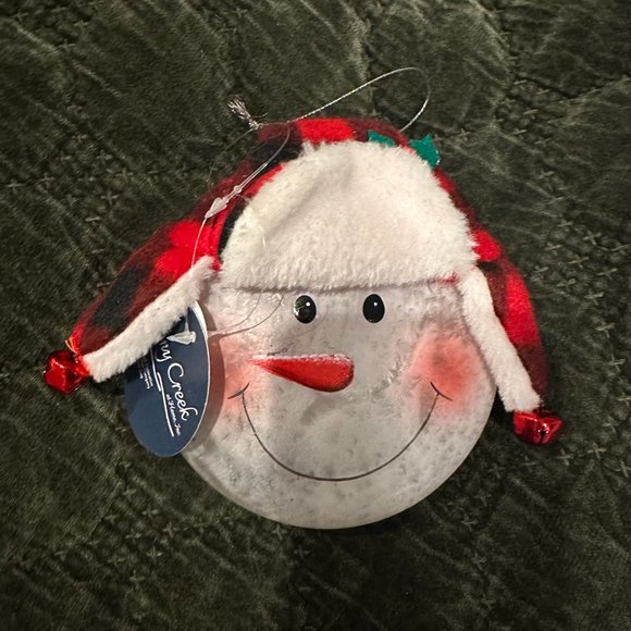 Stony Creek Glass Snowmen Ornaments & Plug-in Light Snowman Glass Lamp - NWT - Picture 8 of 13